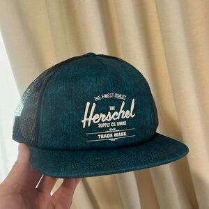 Herschel Supply Company turquoise Mesh Whaler Cap Hat